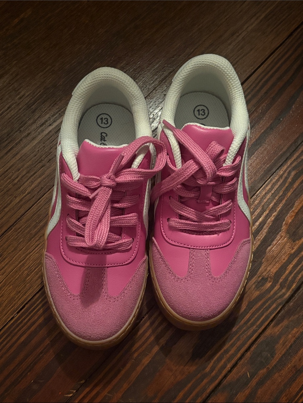 Cat & Jack Pink Kids Sneakers with White Accents